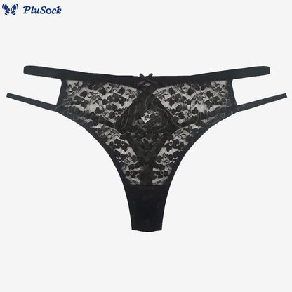 Sexy Transparent Lace Waist Hollow Thong(3 Packs)