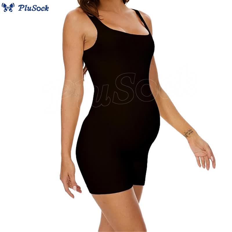 Solid Color Maternity Shapewear Bodysuit