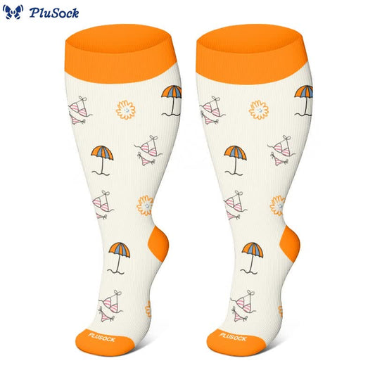 Free Today: Plus Size Yellow Compression Socks