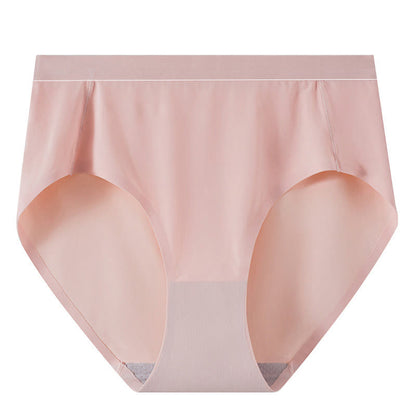 Simple Solid Color High Waist Seamless Panty(3 Packs)