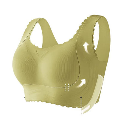 Wavy Edge Full Cup Thin Push Up Wireless Bra