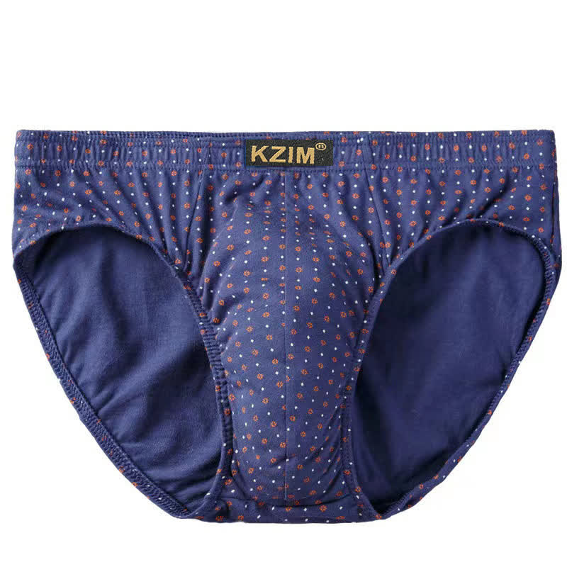 Plus Size Men's Dragon Print Cotton Brief(3 Packs)