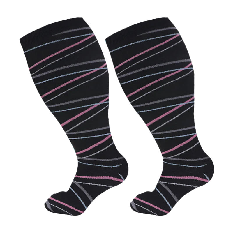 Plusock Plus Size Dog Footprints Pineapple Compression Socks 2XL-7XL - image 11