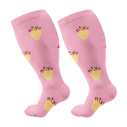 Plusock Plus Size Dog Footprints Pineapple Compression Socks 2XL-7XL - image 12