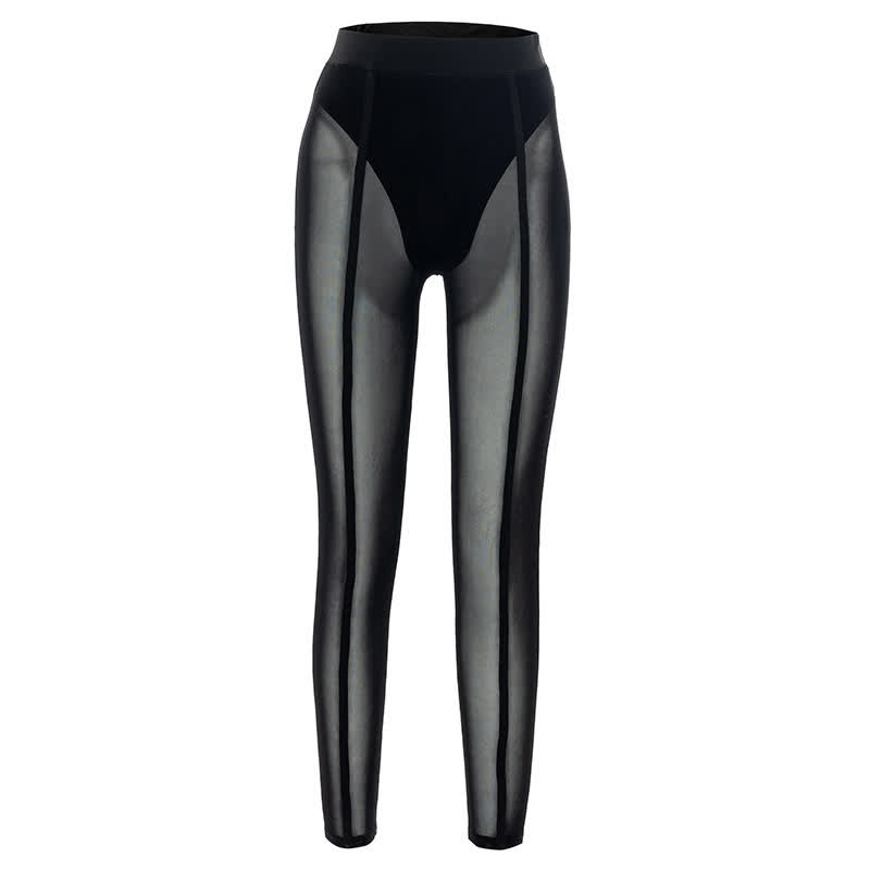 Sexy High Waist See Through Mesh Hip Lifting Shaping Hosiery
