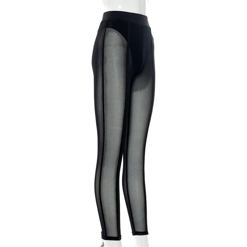 Sexy High Waist See Through Mesh Hip Lifting Shaping Hosiery