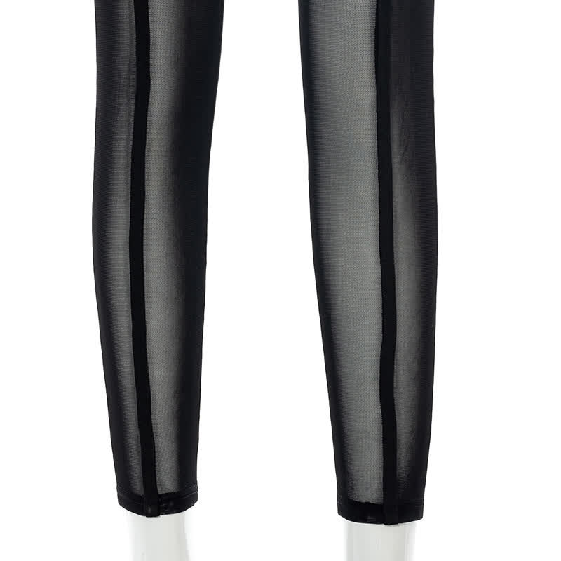 Sexy High Waist See Through Mesh Hip Lifting Shaping Hosiery