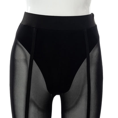 Sexy High Waist See Through Mesh Hip Lifting Shaping Hosiery