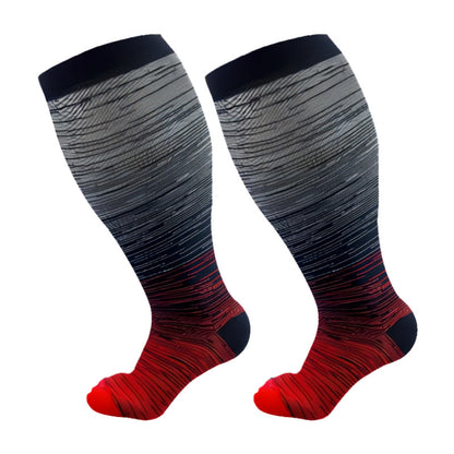 Plusock Plus Size Colorful Stripe Compression Socks - image 3