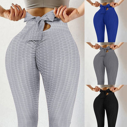 Plusock Bow Bubble Butt Lifting Sports Legging - image 1