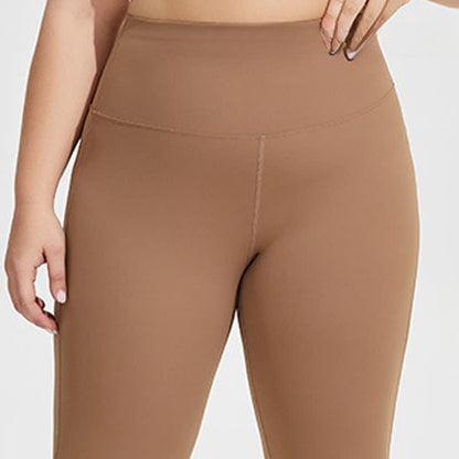 Plusock Solid Color Stretchy Yoga Flare Pants - image 3