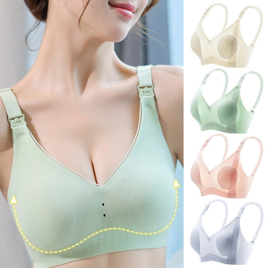 Solid Color Thin Wireless Nursing Bra