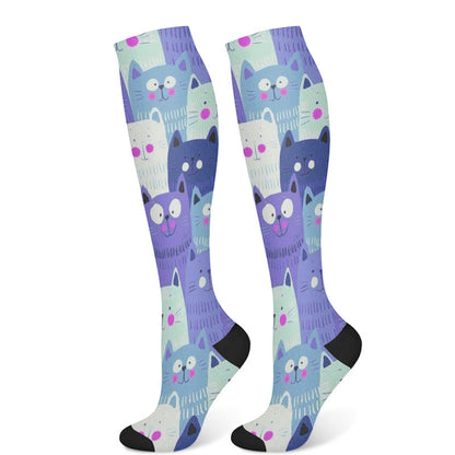 Plusock Cartoon Cat Compression Socks(3 Pairs) - image 4
