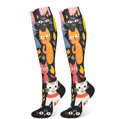 Plusock Cartoon Cat Compression Socks(3 Pairs) - image 5