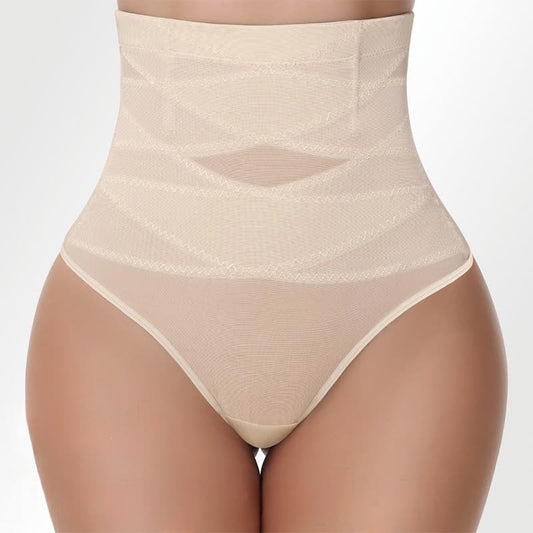 Thin Crossover High Waist Shaping Mesh Thong