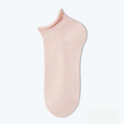 Elasticity Mesh Soft Cotton Ankle Socks(10 Pairs)