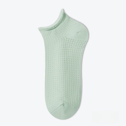 Elasticity Mesh Soft Cotton Ankle Socks(10 Pairs)