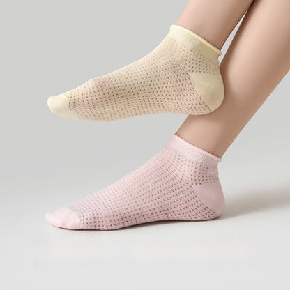 Elasticity Mesh Soft Cotton Ankle Socks(10 Pairs)