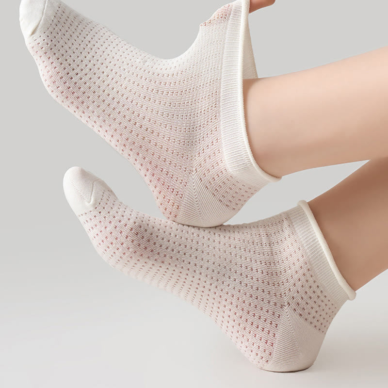 Elasticity Mesh Soft Cotton Ankle Socks(10 Pairs)