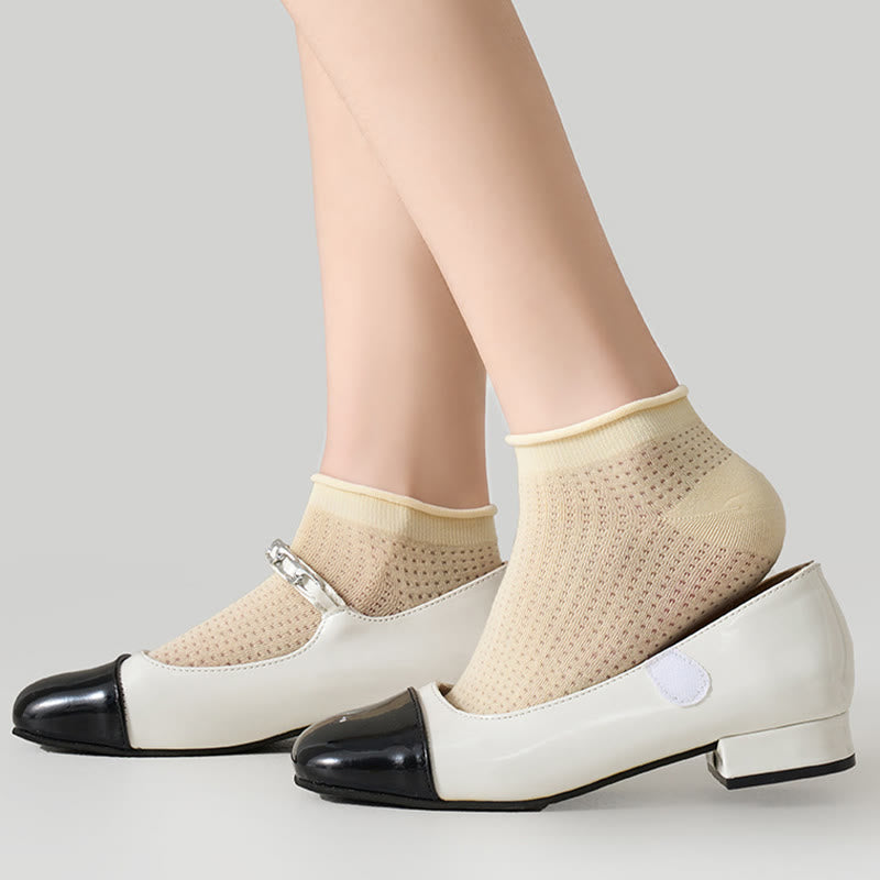 Elasticity Mesh Soft Cotton Ankle Socks(10 Pairs)