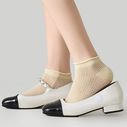 Elasticity Mesh Soft Cotton Ankle Socks(10 Pairs)