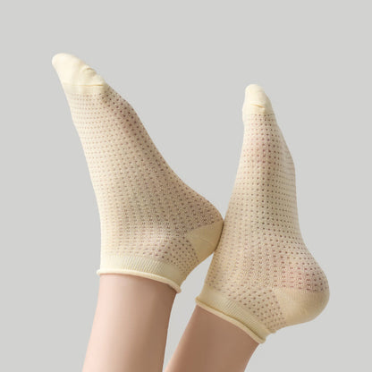Elasticity Mesh Soft Cotton Ankle Socks(10 Pairs)
