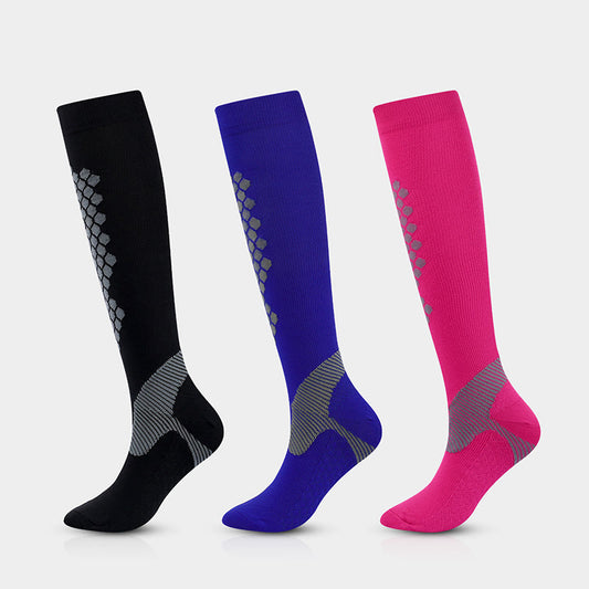 Diamond Lattice Sports Compression Socks(3 Pairs)