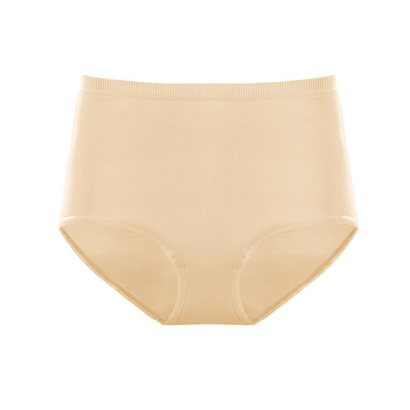 High Waist Seamless Breathable Cotton Brief(3 Packs)