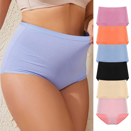 High Waist Seamless Breathable Cotton Brief(3 Packs)