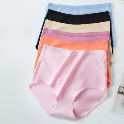 High Waist Seamless Breathable Cotton Brief(3 Packs)