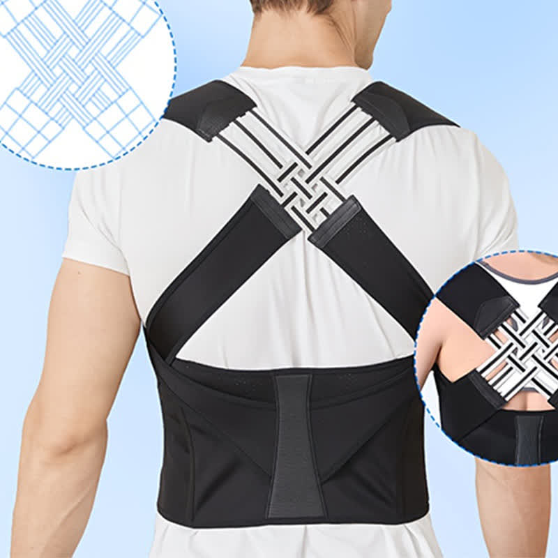 Plusock Adjustable Posture Corrector Shoulder Brace - Black - 3XL - image 2
