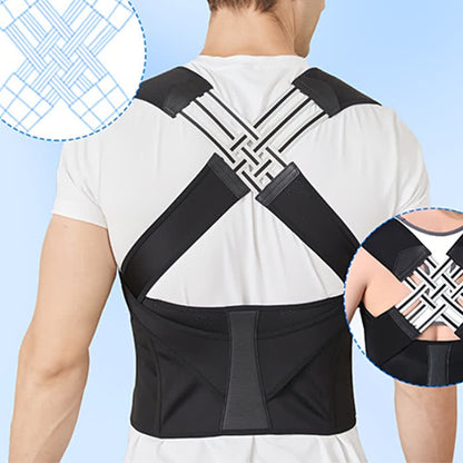 Plusock Adjustable Posture Corrector Shoulder Brace - Black - 3XL - image 2