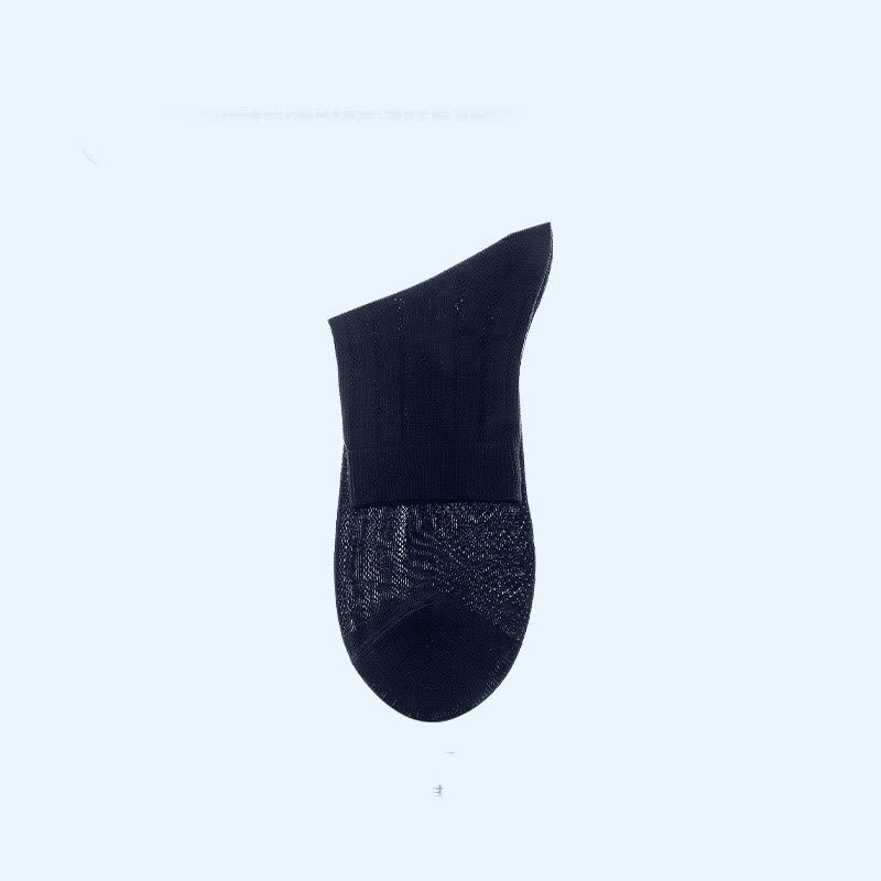 Plus Size Transparent Ice Silk Ankle Socks(4 Pairs)