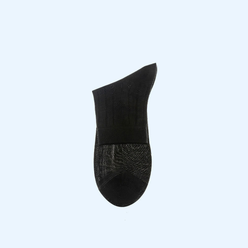 Plus Size Transparent Ice Silk Ankle Socks(4 Pairs)