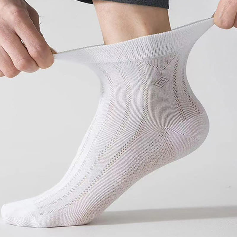 Plus Size Transparent Ice Silk Ankle Socks(4 Pairs)