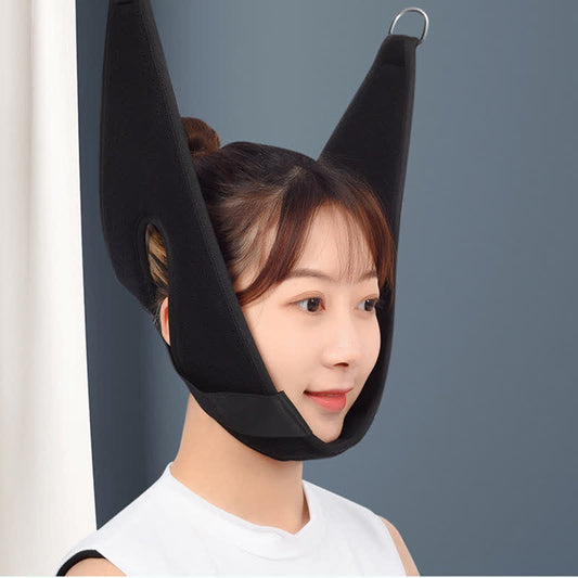 Plusock Soft Neck Correction Stretch Brace - Black - One Size - image 0