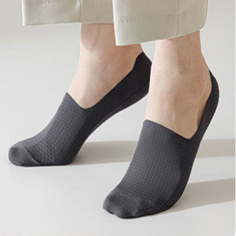 Plus Size Classic Waffle No Show Socks(6 Pairs)