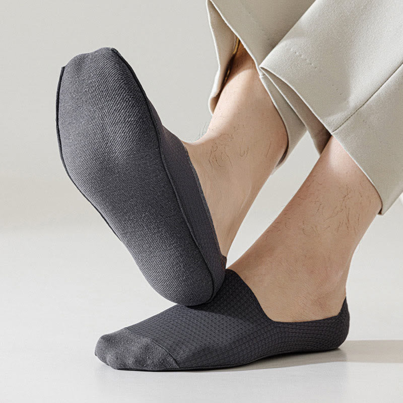 Plus Size Classic Waffle No Show Socks(6 Pairs)