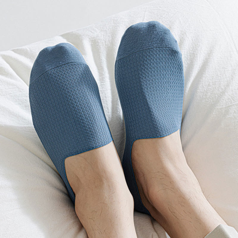 Plus Size Classic Waffle No Show Socks(6 Pairs)