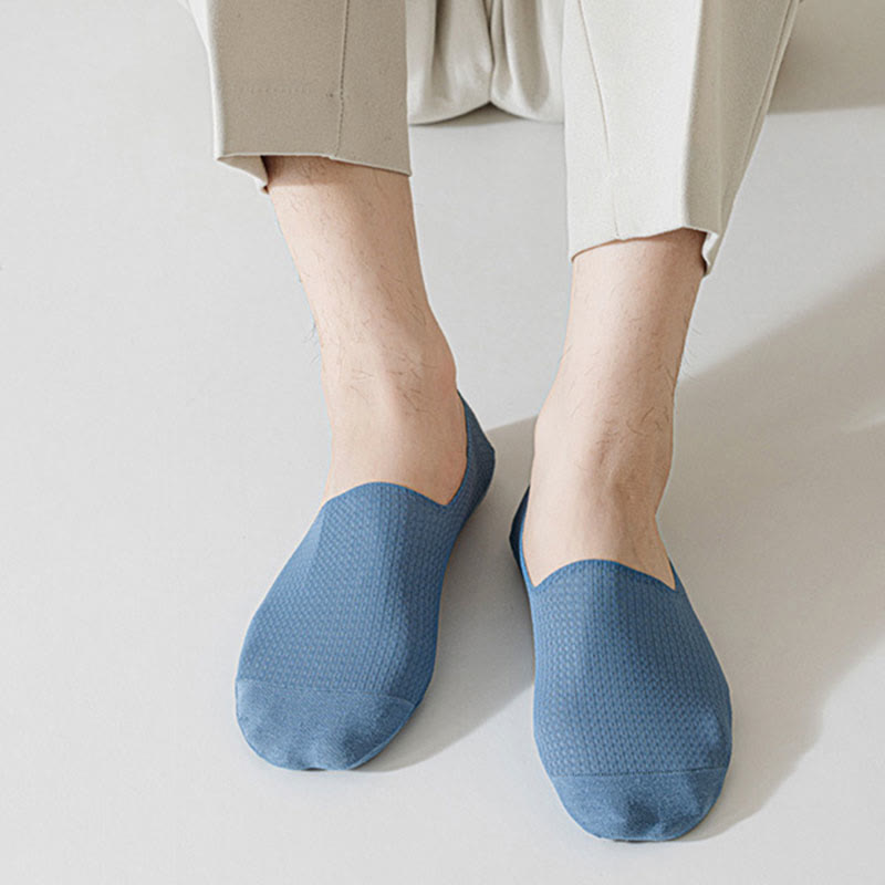 Plus Size Classic Waffle No Show Socks(6 Pairs)