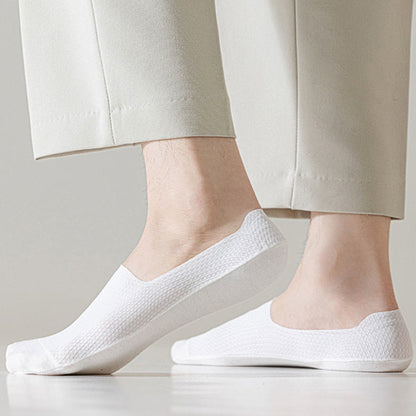 Plus Size Classic Waffle No Show Socks(6 Pairs)