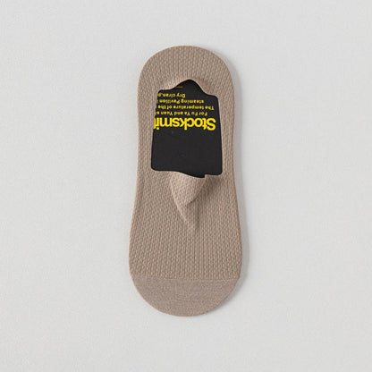 Plus Size Classic Waffle No Show Socks(6 Pairs)