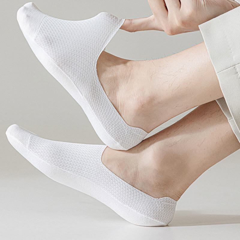Plus Size Classic Waffle No Show Socks(6 Pairs)