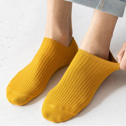 Plus Size Simple Color Ankle Socks(9 Pairs)