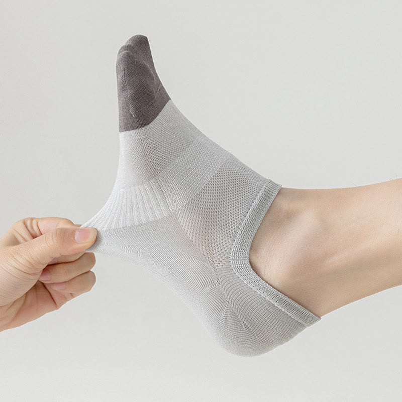 Plus Size Classic Color Matching Ankle Socks(6 Pairs)