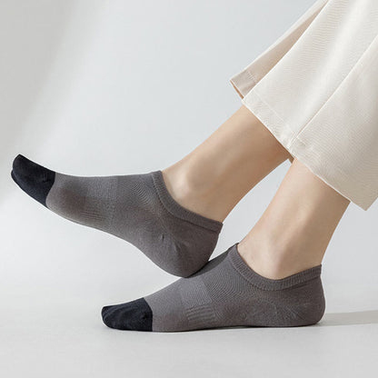 Plus Size Classic Color Matching Ankle Socks(6 Pairs)