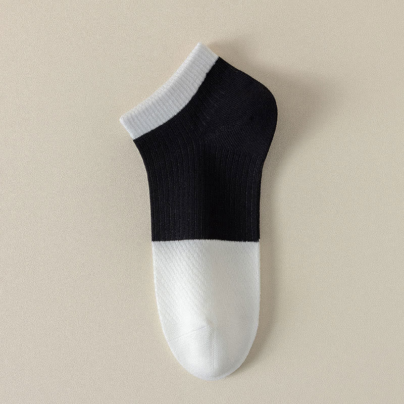 Plus Size Casual Cotton Solid Color Ankle Socks(6 Pairs)