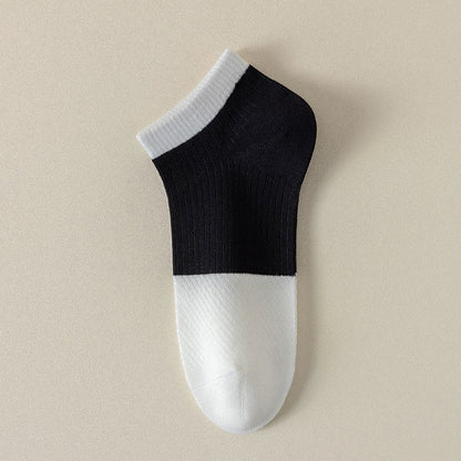Plus Size Casual Cotton Solid Color Ankle Socks(6 Pairs)