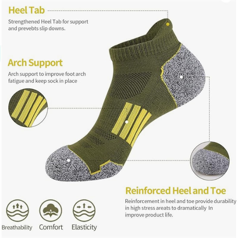 Plus Size Heel Tab Ankle Compression Socks(6 Pairs)