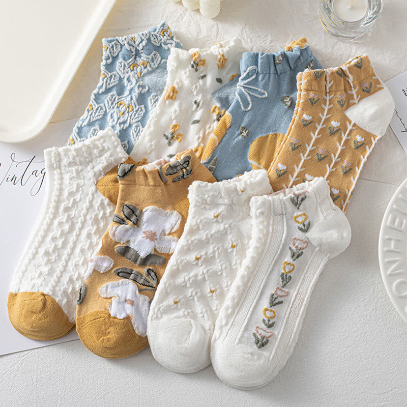Forest Flowers Ankle Socks(8 Pairs)
